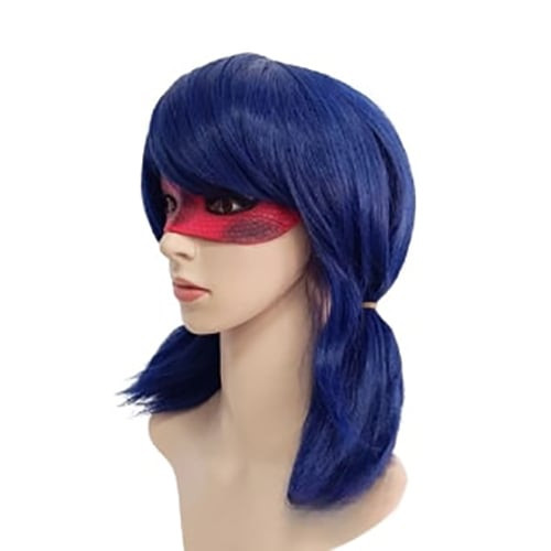 Miraculous Ladybug Mask And Wig - Blue Wig Red Mask Miraculous Ladybug ...