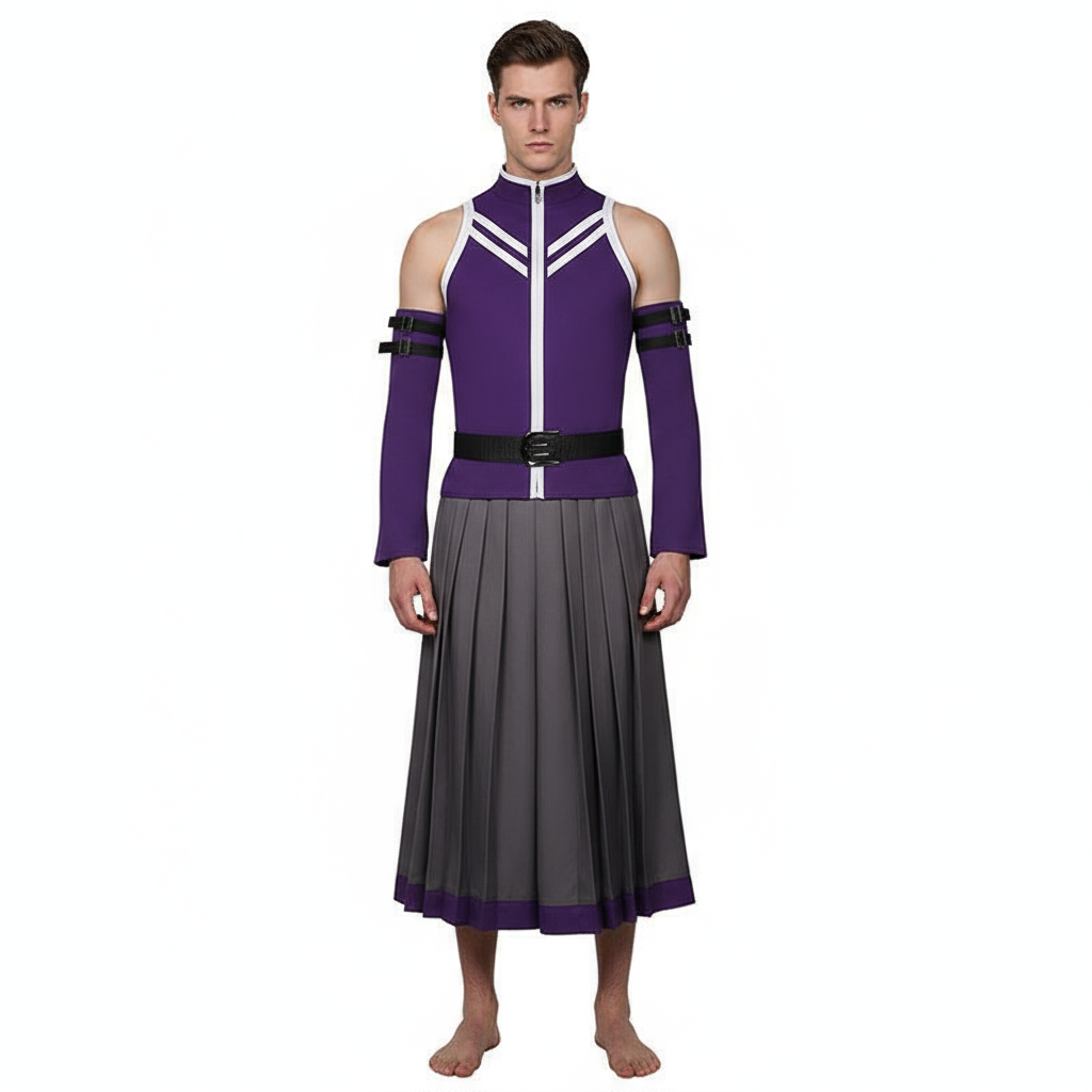 Fairy Tail Gray Fullbuster Costume - Purple Shirt Skirt Gray Fullbuster Cosplay