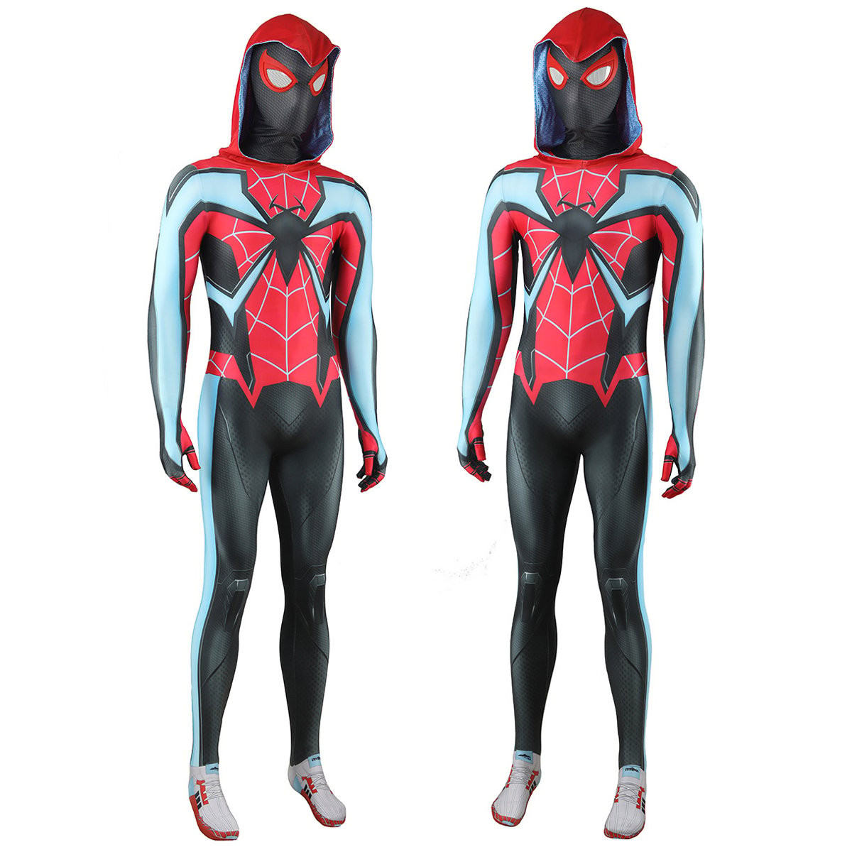 Spider-Man 2 Spider-Man Evolved Suit Costume - Bodysuit Hood Spider-Man Evolved Suit Cosplay