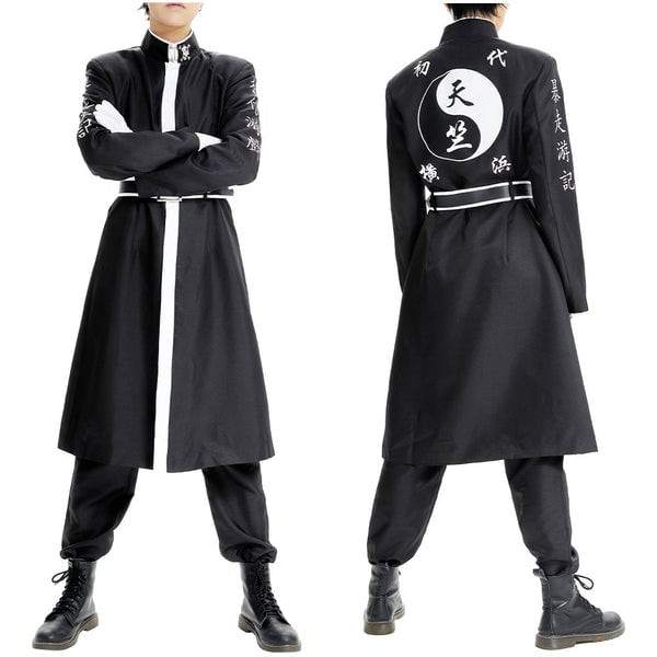 Tokyo Revengers Haitani Rindo Costume - Black Bosozoku Jacket Haitani Rindo Cosplay