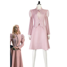 Wicked Glinda The Good Witch Costume - Pink Puff Sleeve Dress Glinda Witch Cosplay