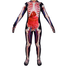 Skeleton Internal Organs Costume - Black Bodysuit Skeleton Internal Organs Cosplay