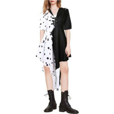 Cruella De Vil Costume - Black White Dress Cruella Cosplay