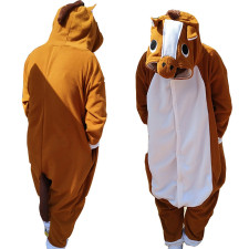 Kids Brown Horse Costume - Onesie Jumpsuit Brown Horse Cosplay