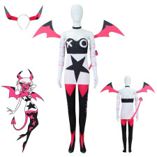 Helluva Boss Verosika Mayday Costume - White Mini Dress Verosika Mayday Cosplay