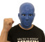 Blue Alien Face Mask Costume