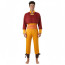 Avatar The Last Airbender Aaang Costume - Orange Red Shirt Pants Accessories Full Set Aang Cosplay