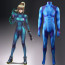 Metroid: Zero Mission Samus Aran Costume - Blue Bodysuit Samus Aran Cosplay