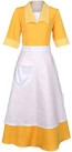 The Princess and the Frog Tiana Yellow Waitress Cosplay Costume