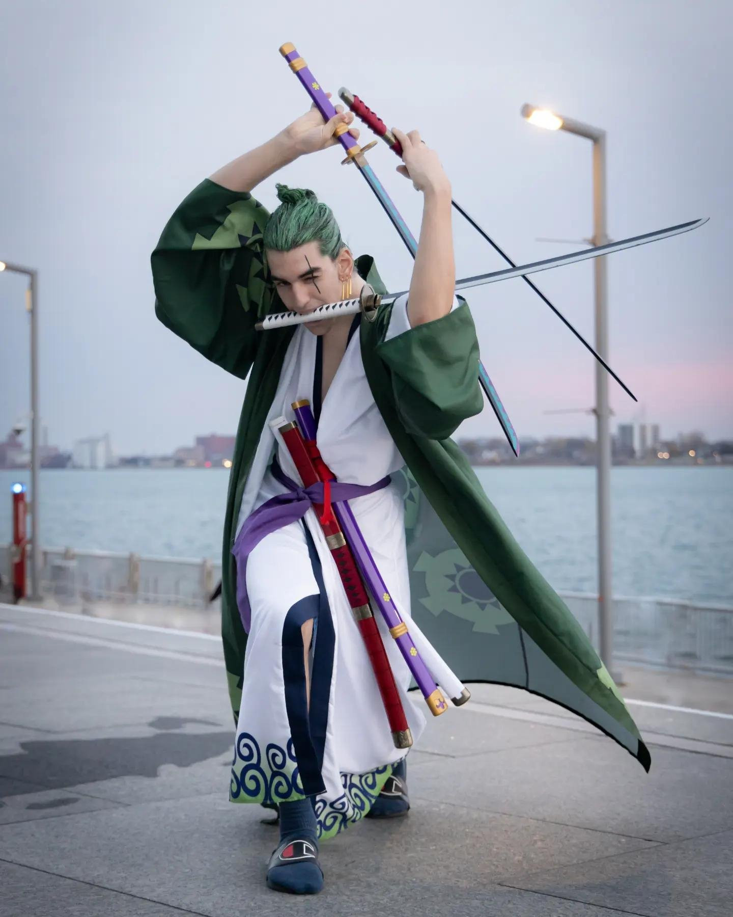 One Piece Roronoa Zoro Costume - Wano Roronoa Zoro Cosplay