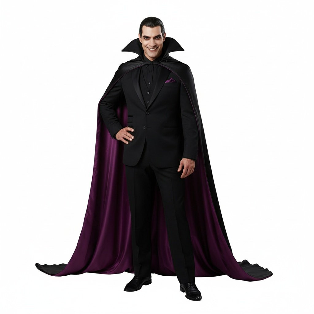 Hotel Transylvania Count Dracula Costume - Black Suit Cape Count Dracula Cosplay