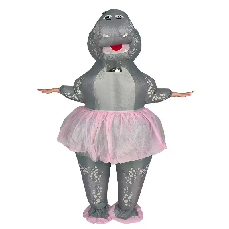 Ballerina Hippopotamus Inflatable Costume - Ballerina Hippo Cosplay