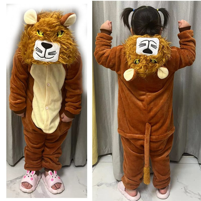 Kids Lion Face Costume - Onesie Jumpsuit Lion Face Cosplay