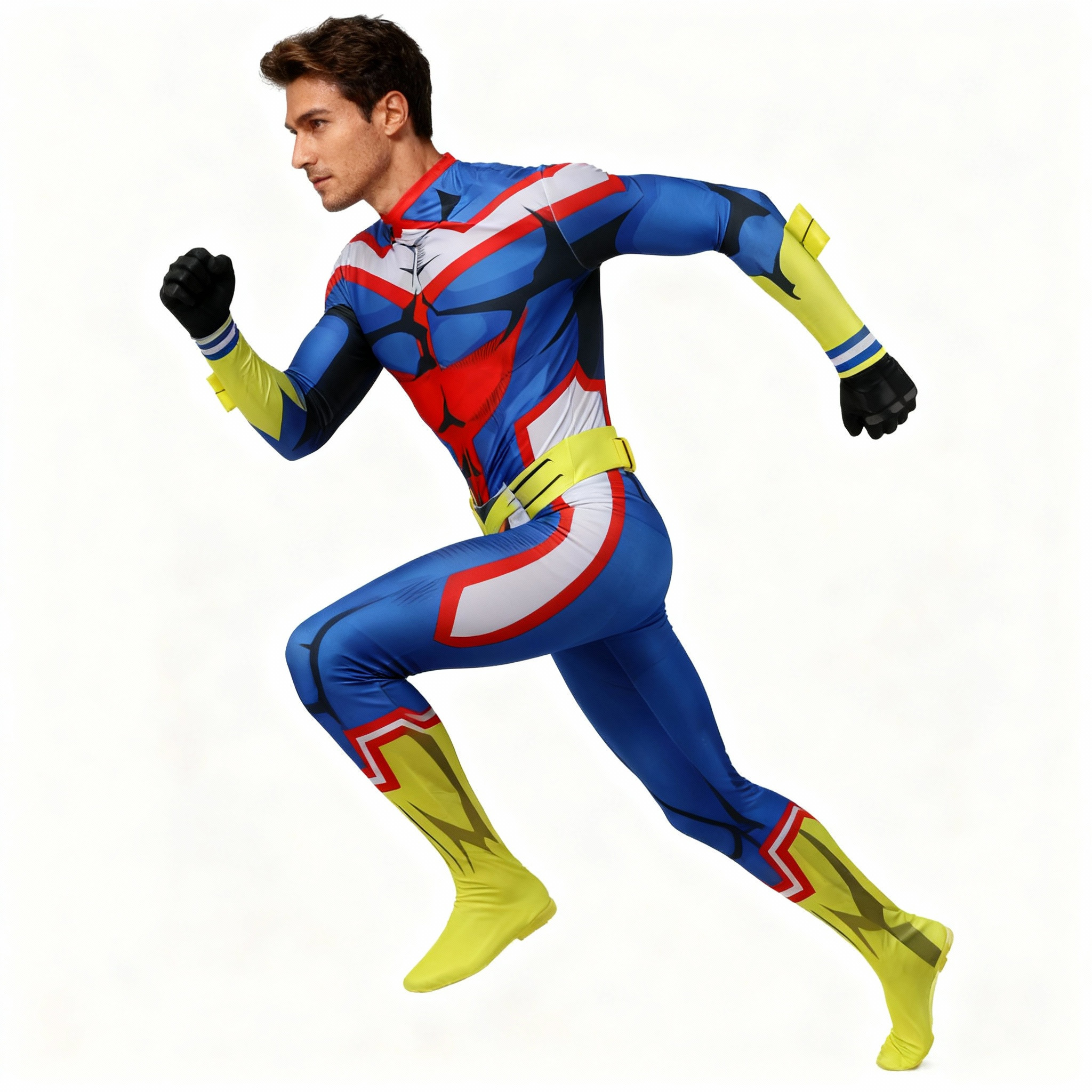 My Hero Academia All Might Toshinori Yagi Golden Age Costume - Muscle Pattern Bodysuit All Might Cosplay