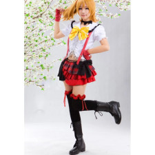Love Live Superstar Honoka Kosaka Costume - Red White Shirt Skirt Full Set Honoka Kosaka Cosplay