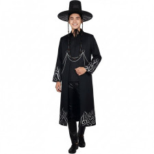 KPop Demon Hunters Saja Boys Costume - Your Idol Performance Black Outfit Saja Boys Cosplay With Hat And Accessories