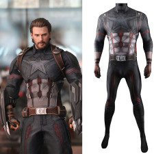 Avengers Infinity War Captain America Chris Evans Costume - Darker Tone Bodysuit Captain America Cosplay
