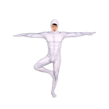 White Muscleman Costume - Full Suit White Muscleman Cosplay