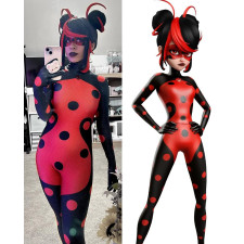 Miraculous World Shadybug Costume - Bodysuit Shadybug Cosoplay