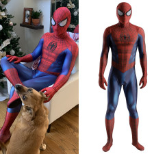 The Amazing Spider-Man Spiderman Costume - Fullsuit Minimalist Back Logo Spiderman Cosplay