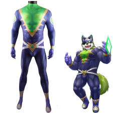 Live A Hero Wolfman Costume - Green Bodysuit Wolfman Cosplay