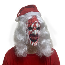 Terrifier 3 Art the Clown Santa Bloody Mask - Art the Clown Santa Bloody Cosplay Costume Mask Prop