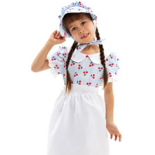Girls Victorian Costume - Cherry Dress Set Victorian Girl Cosplay
