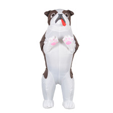 Pug Dog Inflatable Costume - Brown White Pug Dog Cosplay