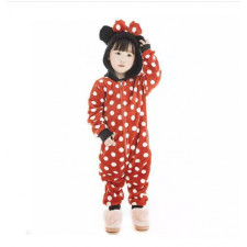 Kids Minnie Mouse Costume - Onesie Jumpsuit Minnie Mouse Cosplay