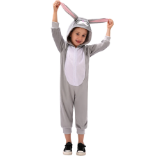 Kids Grey Easter Bunny Costume - Onesie Easter Bunny Cosplay