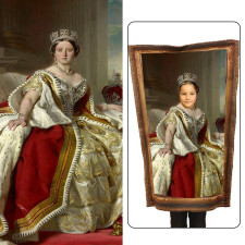 Kids Queen Victoria Painting Costume - Queen Victoria Painting Cosplay