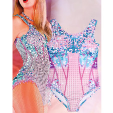 Eras Tour Lovers Taylor Swift Costume - Sequins Sparkling Bodysuit Taylor Swift Cosplay