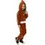 Kids Gingerbread Man Costume - Onesie Jumpsuit Gingerbread Cosplay