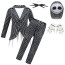 Boys The Nightmare Before Christmas Jack Skellington Costume - Shirt Pants Mask Gloves Set Jack Skellington Cosplay