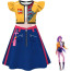 Girls K-Pop Demon Hunters Rumi Costume - Yellow Purple Dress Mira Cosplay