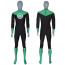 Green Lantern John Stewart Costume - Classic Black Green Bodysuit Green Lantern Cosplay