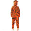 Kids Dark Orange Tiger Costume - Onesie Jumpsuit Dark Orange Tiger Cosplay