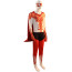 Megamind Tighten Costume - Red Bodysuit Cape Mask Set Tighten Cosplay