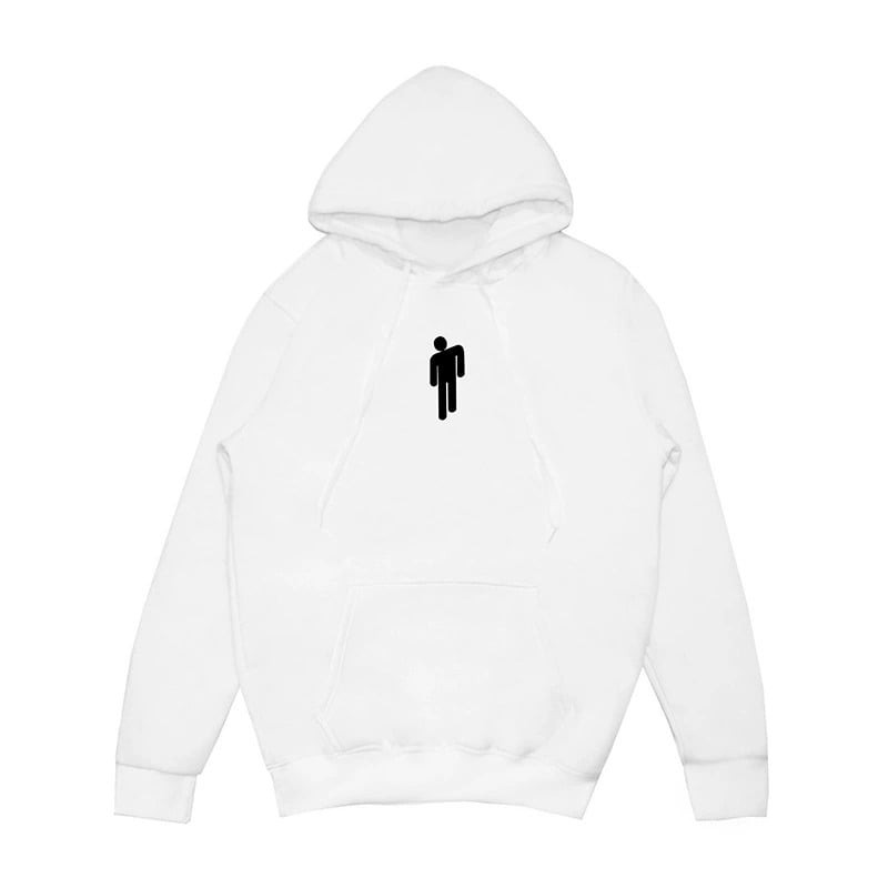 Billie Eilish Costume - Blohsh Logo White Hoodie Billie Eilish Cosplay