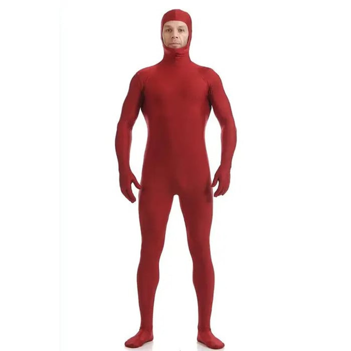Wine Red Full Body Suit Costume - Fullsuit Wine Red Full Body Suit Cosplay