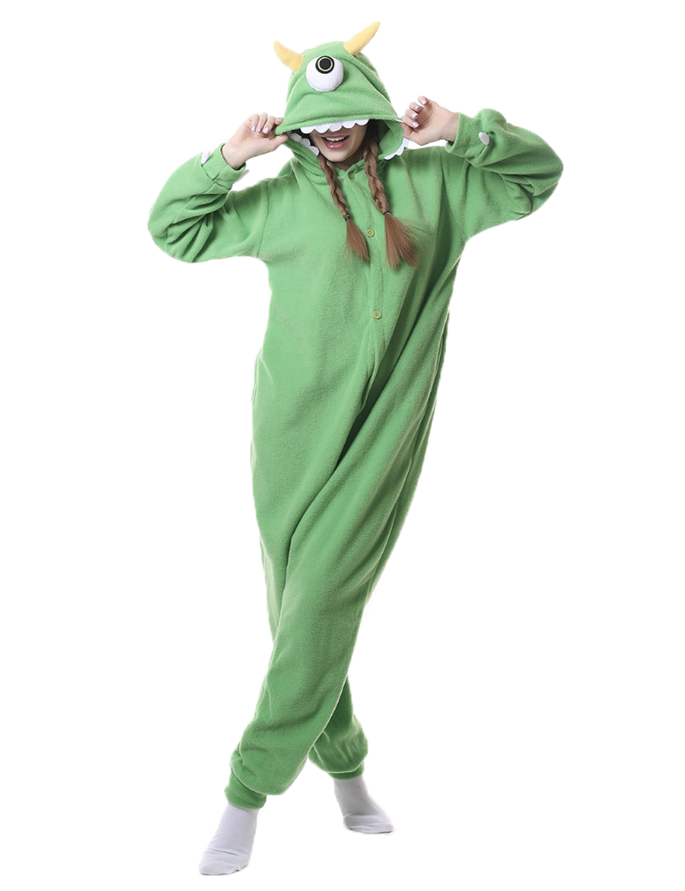 Monsters Inc Mike Wazowski Costume - Onesie Jumpsuit Mike Wazowski Cosplay
