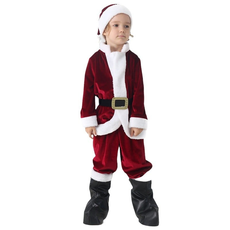 Kids Santa Claus Costume - Coat Pants Set Santa Claus Cosplay