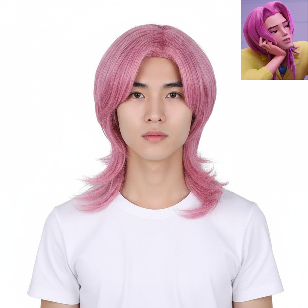 K-Pop Demon Hunters Saja Boys Romance Wig - Saja Boys Romance Costume Wig Prop