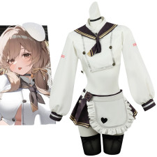 Nikke Goddess Of Victory Bready Costume - Full White Shirt Skirt Set Bready Cosplay