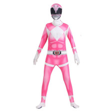 Mighty Morphin Power Rangers Pink Ranger Costume - Bodysuit Mask Set Pink Ranger Cosplay