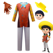 Kids Dino Ranch Min Casssidy Costume - Bodysuit Hat Mask Gloves Set Min Cassidy Cosplay