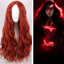 Wandavision The Scarlet Witch Wig - Scarlet Witch Wanda Red Hair Costume Wig Prop