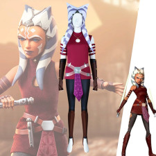 Star Wars Ahsoka Tano Costume - Full Set with Headgear Ahsoka Tano Cosplay