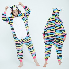 Kids Rainbow Cat Costume - Onesie Jumpsuit Rainbow Cat Cosplay