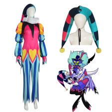 Helluva Boss Fizzarolli Costume - Clown Hat Suit Set Fizzarolli Cosplay